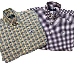 Ralph Lauren Men's Plaid and Checkered Shirts - Multicolor and Purple